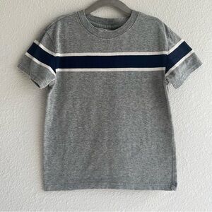 Cat & Jack toddler boys short sleeve heather gray tee with navy blue and white
